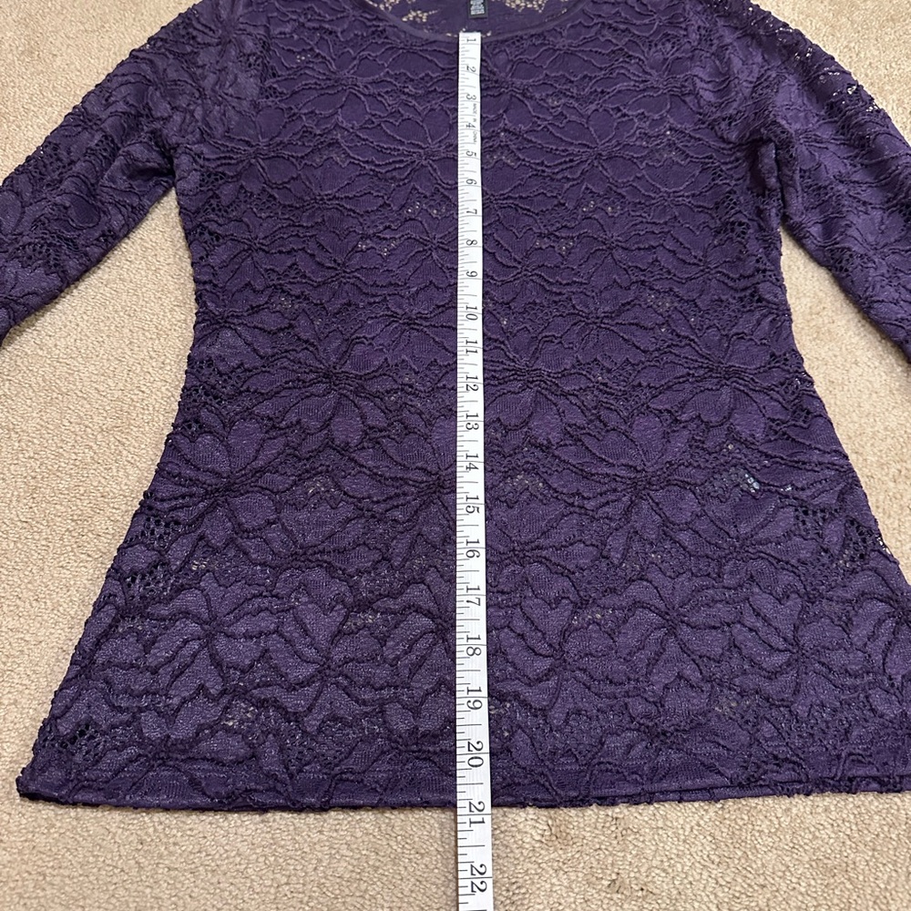 Purple lace blouse size xs White House Black Market